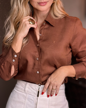 Carregar imagem no visualizador da galeria, CAMISETE FEMININO LINHO/LIOCEL M/L