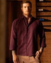 Carregar imagem no visualizador da galeria, CAMISA SLIM MAQUINETADA FIO 80 M/L