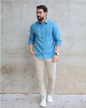 Carregar imagem no visualizador da galeria, CAMISA SLIM FIT ALG/LINHO M/L