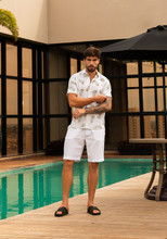 Carregar imagem no visualizador da galeria, CAMISA SLIM ESTAMPADA ALGODÃO COM LINHO