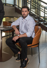 Carregar imagem no visualizador da galeria, CAMISA SLIM XADREZ FANCY M/L BRANCA