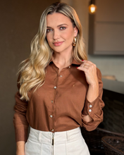 Carregar imagem no visualizador da galeria, CAMISETE FEMININO LINHO/LIOCEL M/L