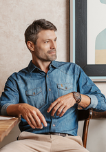 Carregar imagem no visualizador da galeria, CAMISA JEANS SLIM FIT LONDON M/L