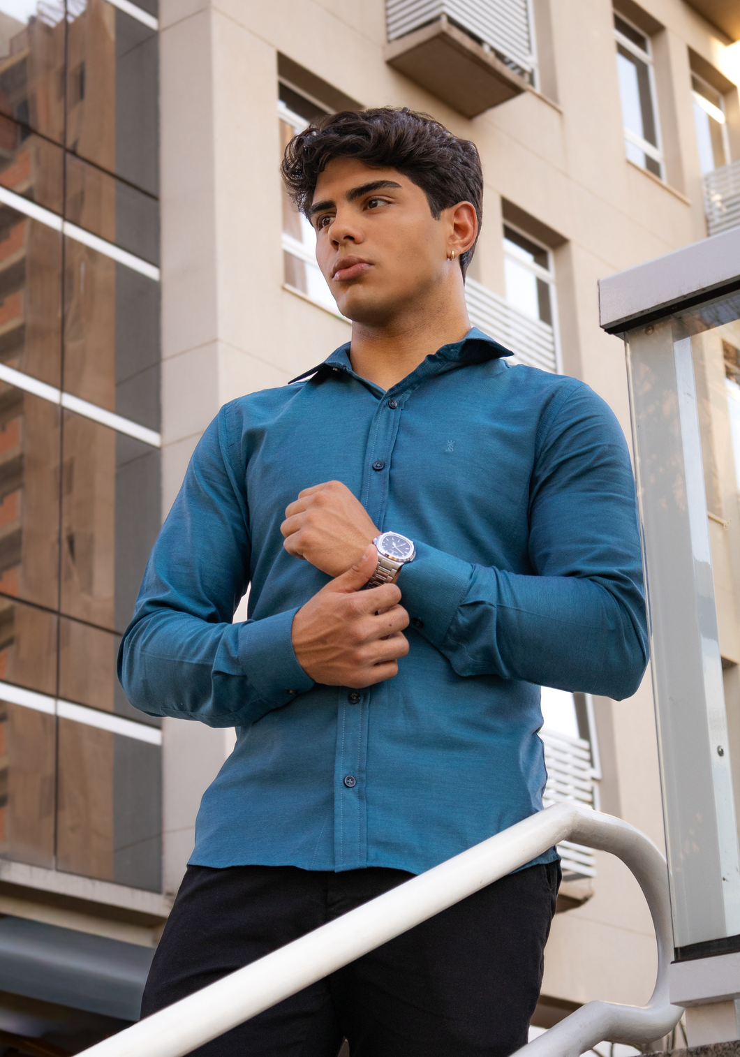 CAMISA SLIM FIO 80 OXFORDINE M/L