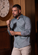 CAMISA SLIM FIO 80 OXFORDINE M/L