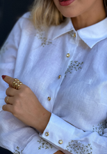 Carregar imagem no visualizador da galeria, CAMISETE FEMININO ESTAMPADO LINHO NATURAL

