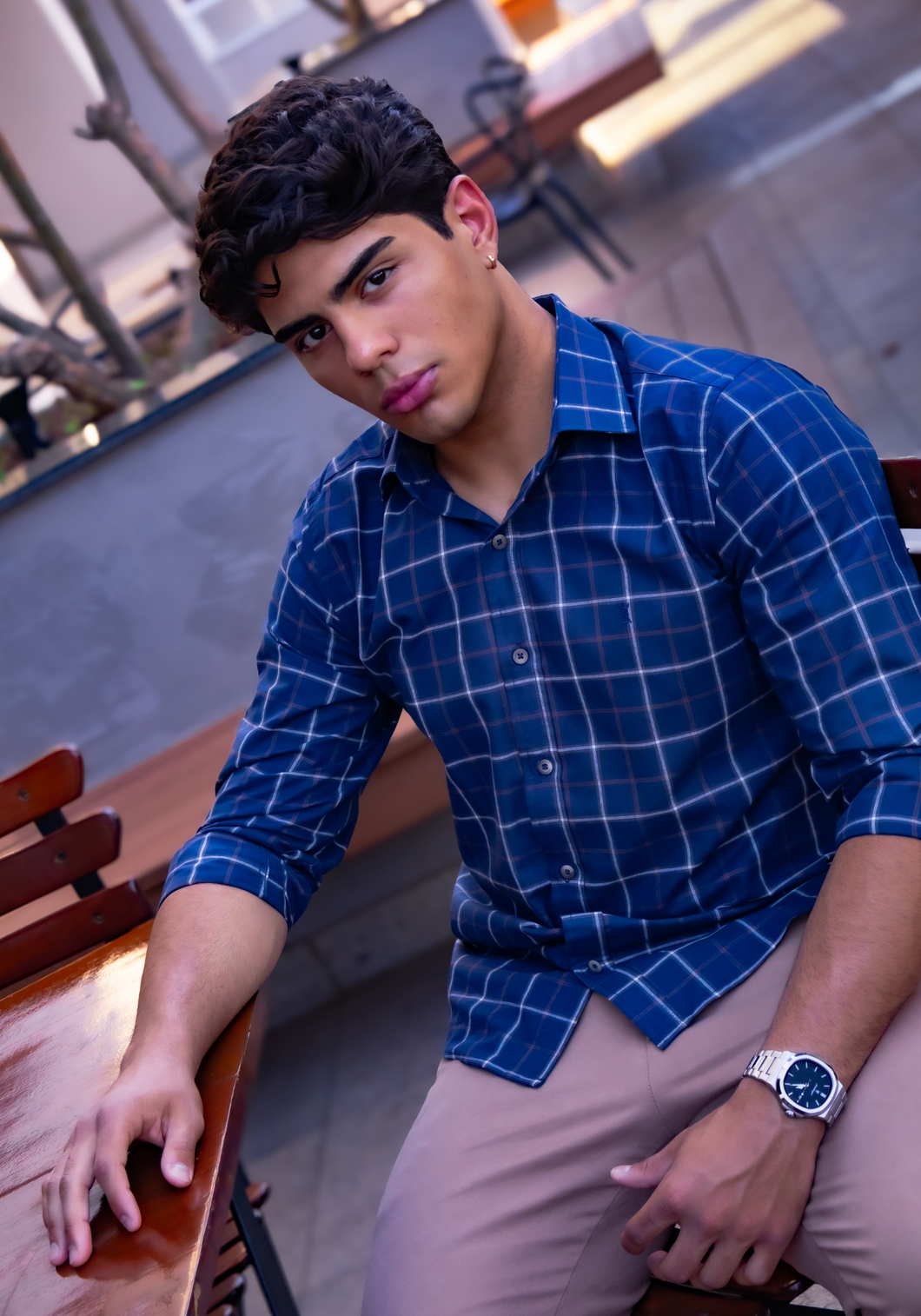 CAMISA SLIM XADREZ FIO 60 M/L