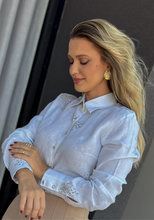 Carregar imagem no visualizador da galeria, CAMISETE FEMININO ESTAMPADO LINHO NATURAL
