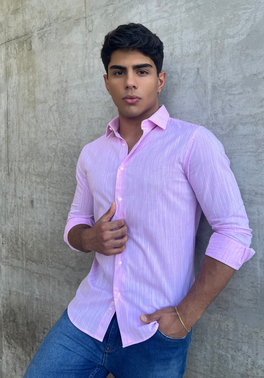 CAMISA SLIM CHAMBRAY M/L