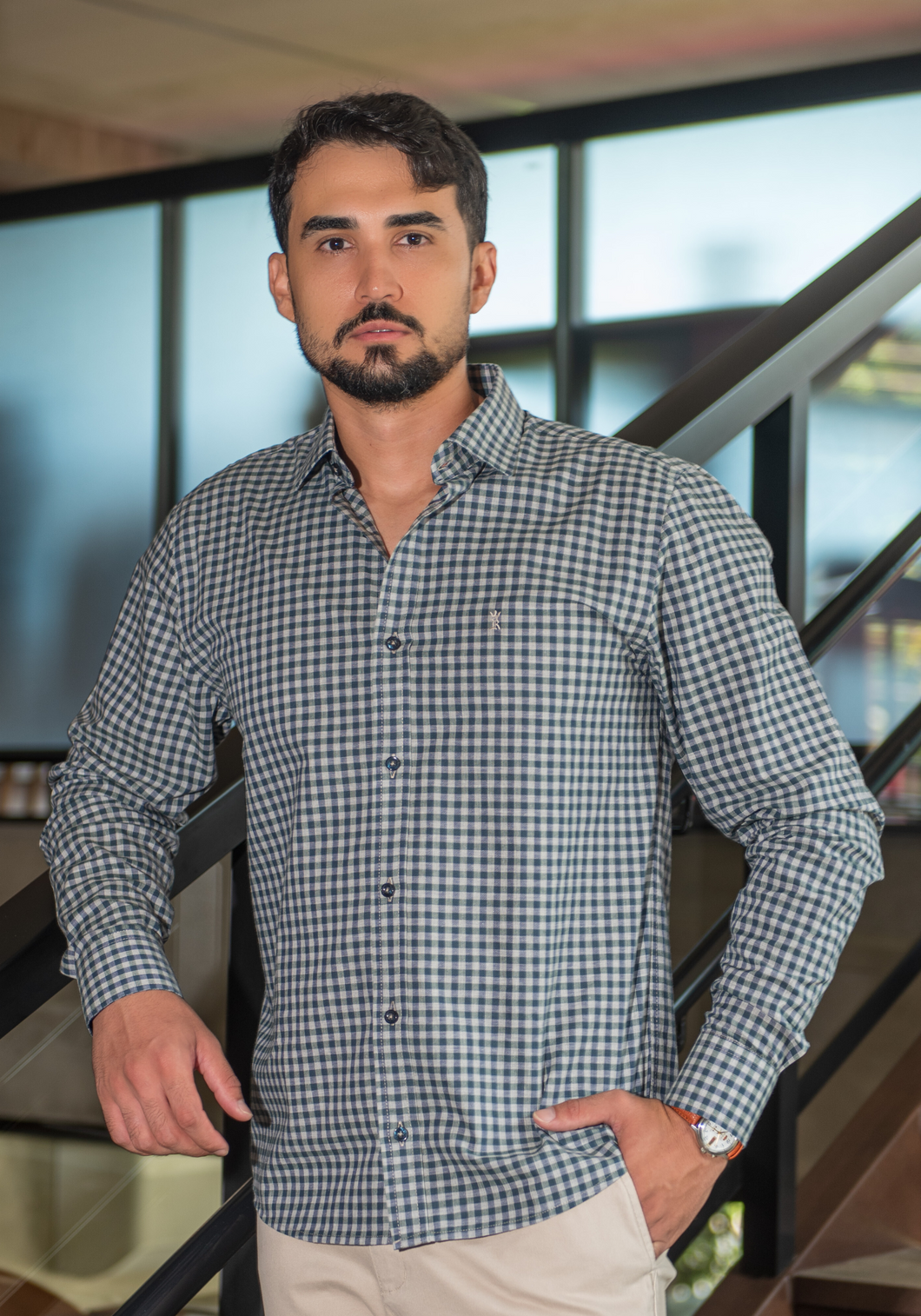 CAMISA SLIM XADREZ MISTA M/L