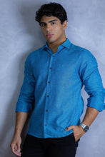 Carregar imagem no visualizador da galeria, CAMISA SLIM FIT ALGODÃO COM LINHO M/L
