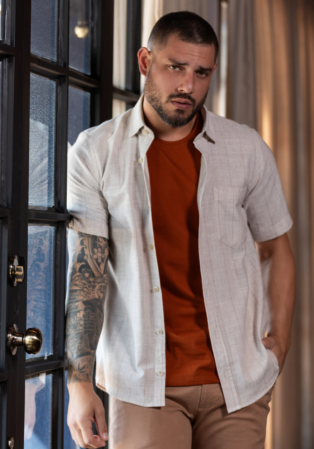 CAMISA TRADICIONAL MAQUINETADO FIO 60 M/C