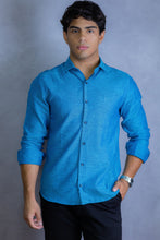 Carregar imagem no visualizador da galeria, CAMISA SLIM FIT ALGODÃO COM LINHO M/L
