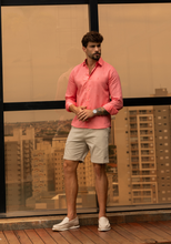 Carregar imagem no visualizador da galeria, CAMISA SLIM LISA LIOCEL / LINHO CORAL M/L
