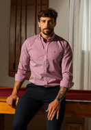 CAMISA SLIM VICHY FIO 60 M/L