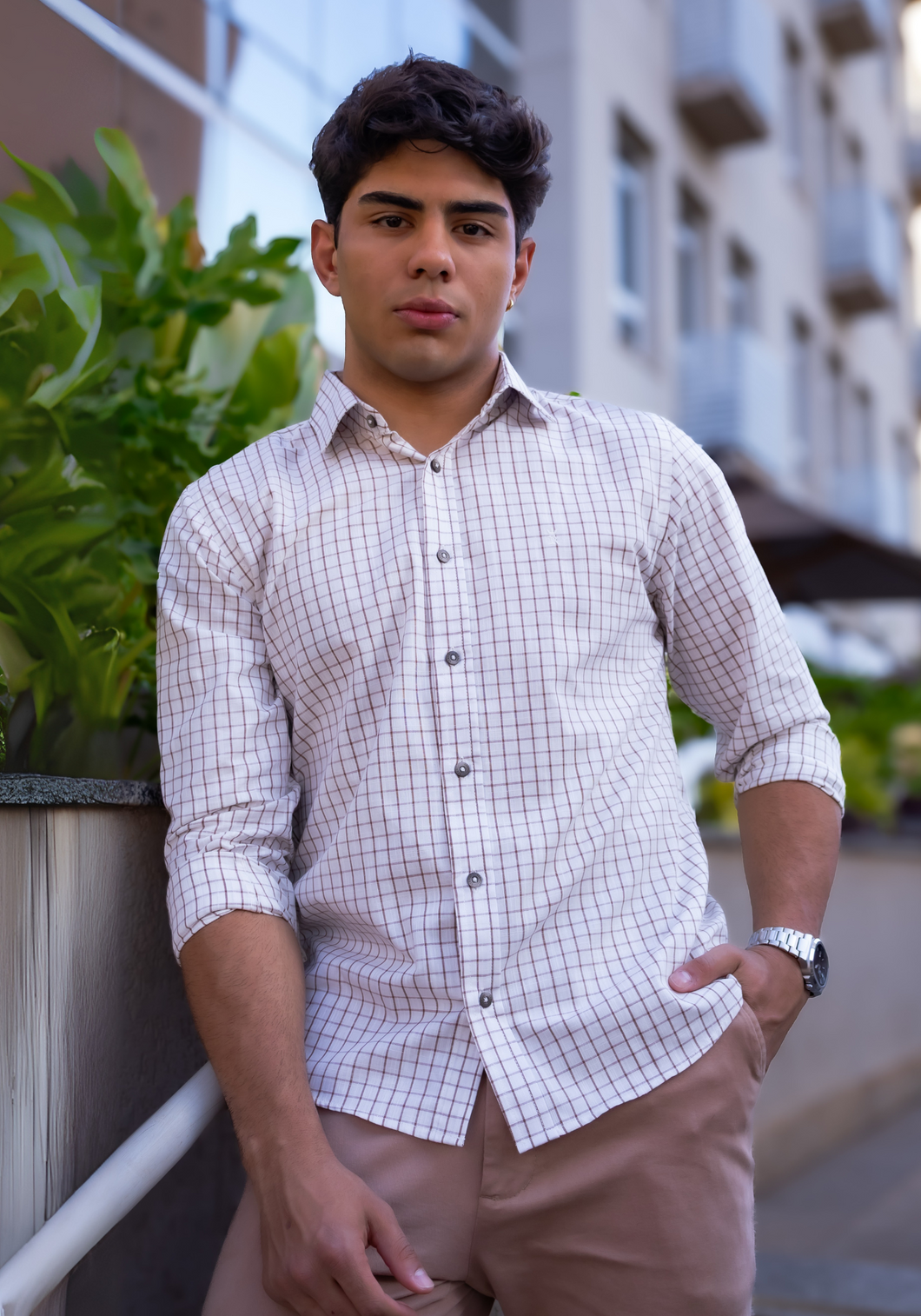 CAMISA SLIM XADREZ XANTE FIO 80 M/L