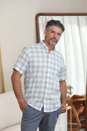 CAMISA TRAD. XADREZ MELANCE FIO 80 M/C